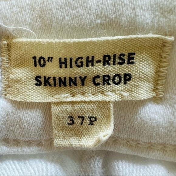 Madewell White Curvy High-Rise Skinny Crop Button-Front Jeans Women's 37P - Picture 12 of 15